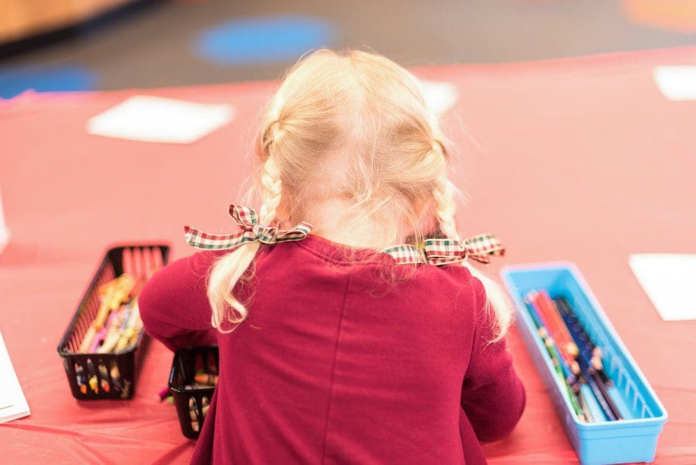Child playing with toys.