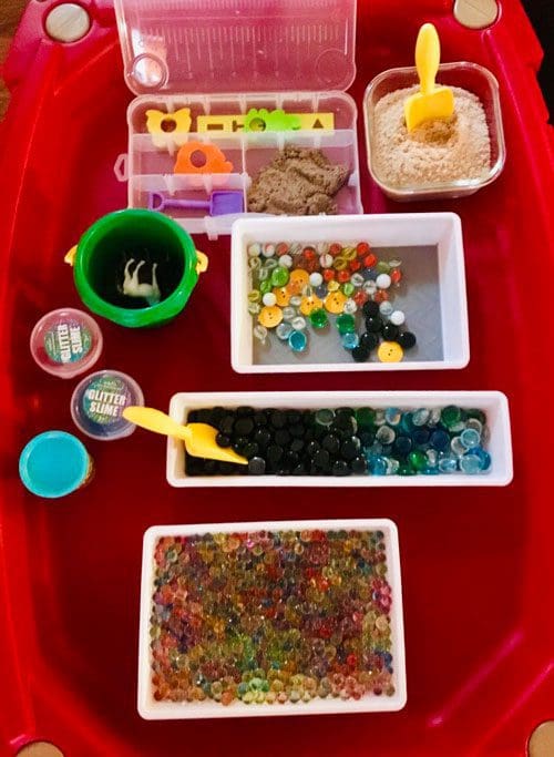 Sensory table for children.