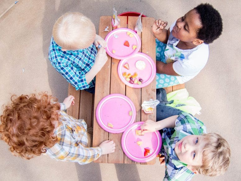 Children having a picnic