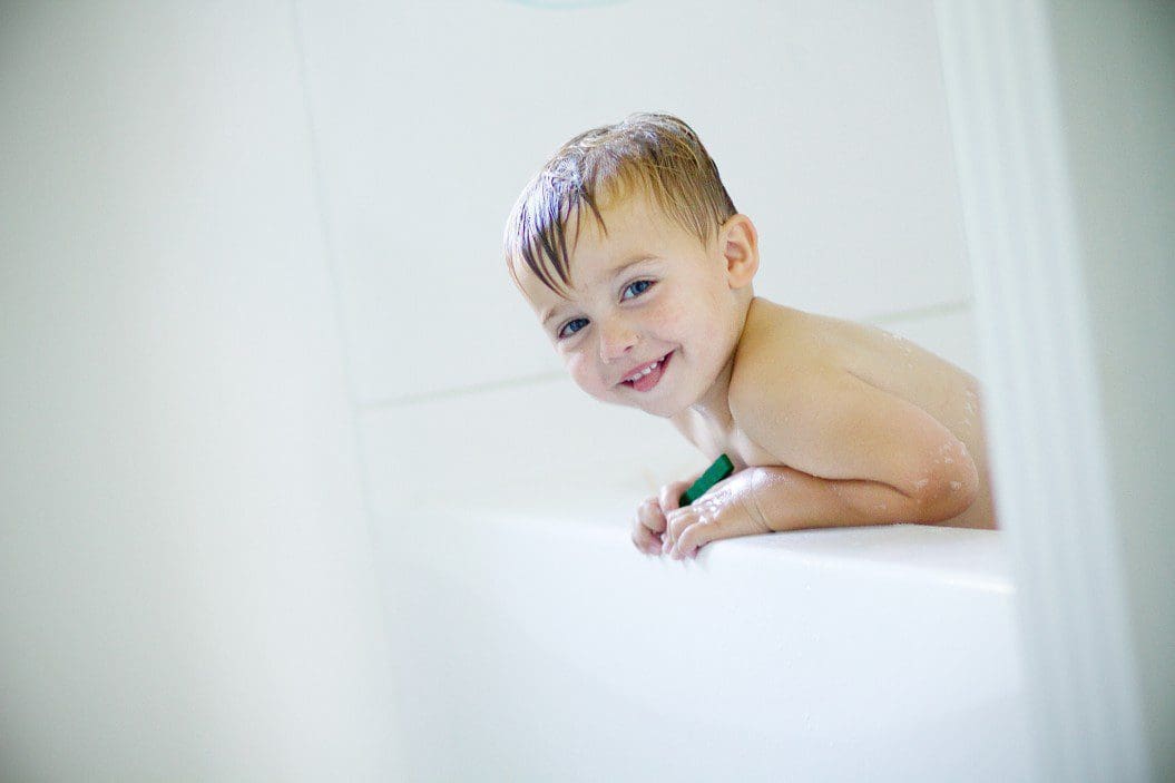 Child in a bathtub
