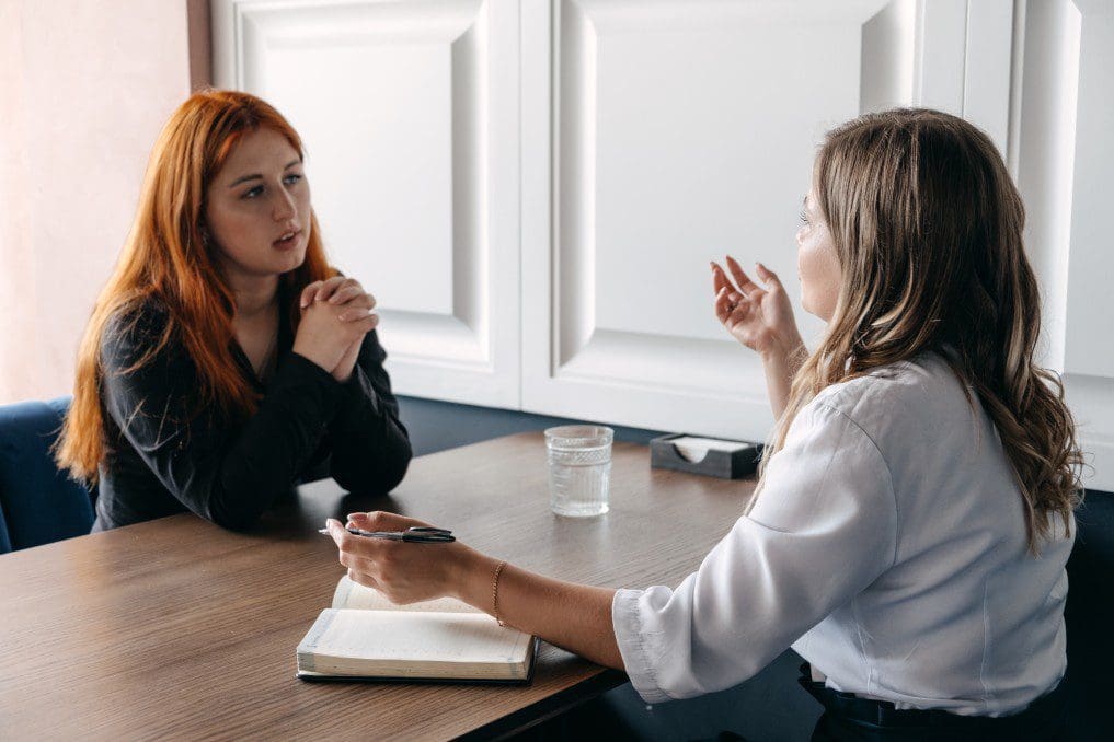 Woman in therapy.