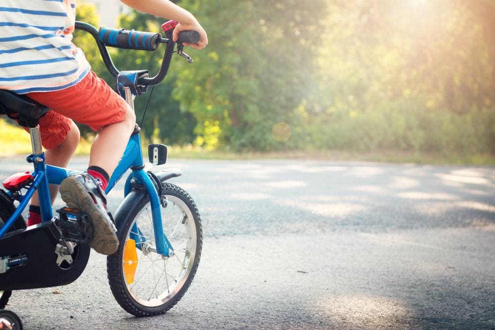 Child riding a bicycle