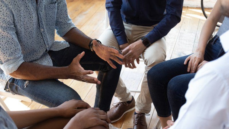 Support group setting concept