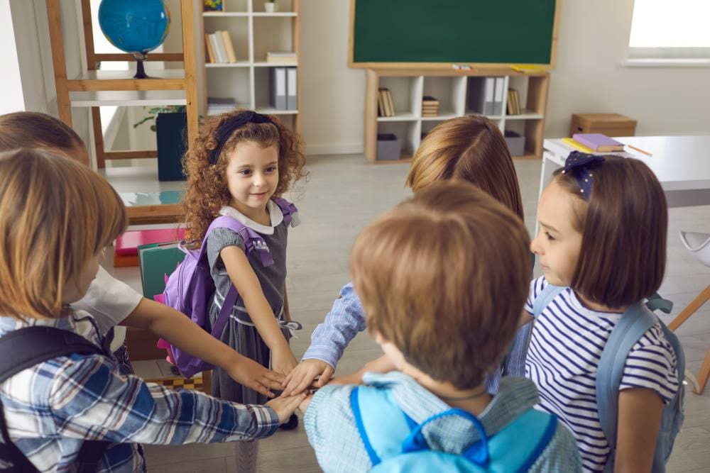 Kids practice social skills