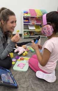 Stage 1 Gestalt Language Processor and Speech Language Pathologist engaging in a child-led session.